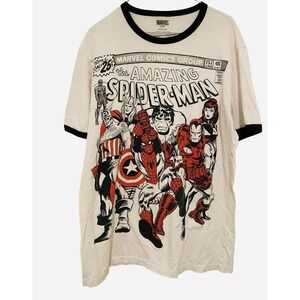Marvel Comics Shirt Amazing Spider-Man Men Size Large Avengers Ironman Thor Hulk